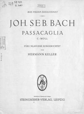 Passacaglia c-moll - Иоганн Себастьян Бах 