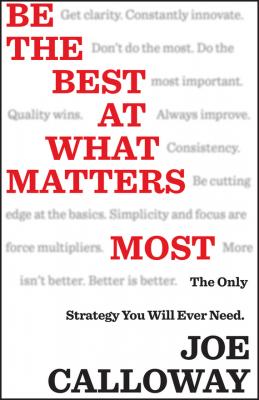 Be the Best at What Matters Most. The Only Strategy You will Ever Need - Joe  Calloway 