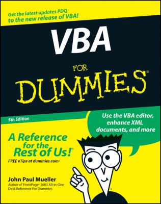 VBA For Dummies - John Mueller Paul 