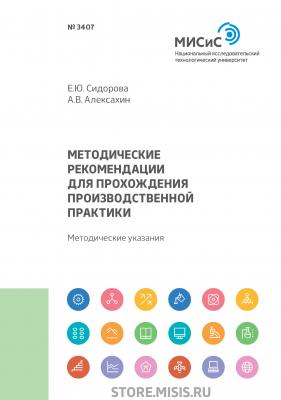 Методические рекомендации для прохождения производственной практики - Е. Ю. Сидорова 