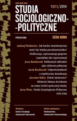 Studia Socjologiczno-Polityczne 2014/1 (1) - Praca zbiorowa Studia Socjologiczno-Polityczne