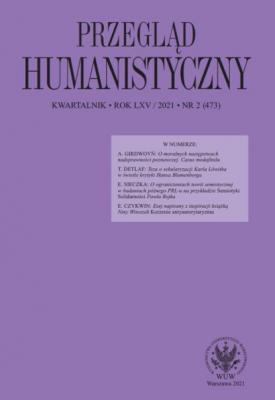 Przegląd Humanistyczny 2021/2 (473) - Группа авторов Przegląd Humanistyczny