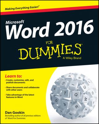 Word 2016 For Dummies - Dan Gookin 